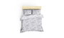 L'essentiel linge de maison Cicory - Blanco y Verde, Juego de Fundas para Edredón Ranforce Doble de 4 Piezas